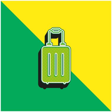 Yeşil ve sarı modern 3d vektör simgesi logosu