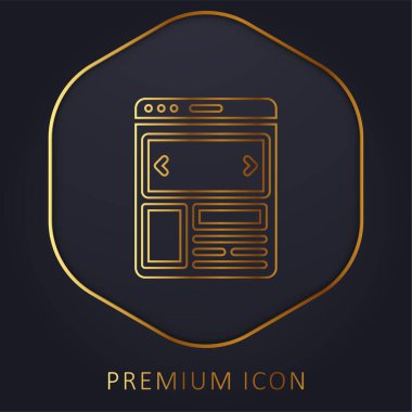 Altın çizgi prim logosu veya simgesi ekler