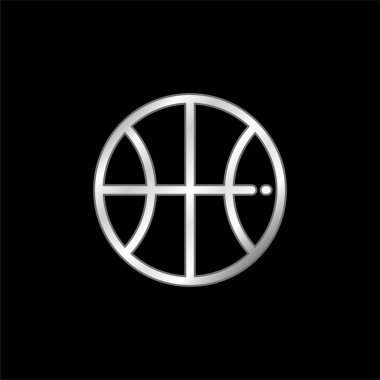 Top gümüş kaplama metalik simge