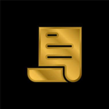 Altın kaplama metalik simge veya logo vektörünü arşivle