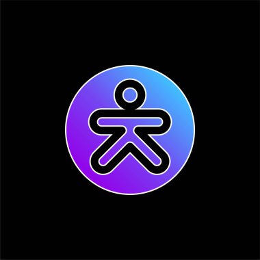 Erişilebilirlik mavi eğrilik vektör simgesi