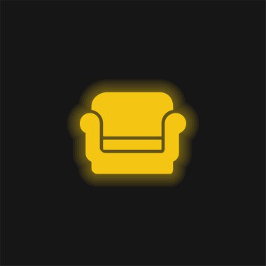 Koltuk sarı parlak neon simgesi