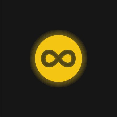 500px Logo sarı parlak neon simgesi