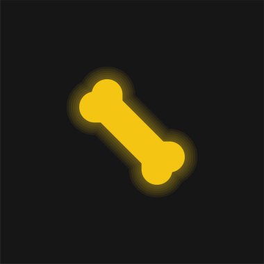 Kemik sarısı parlak neon simgesi