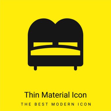 Yatak minimal parlak sarı madde simgesi