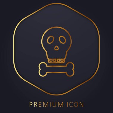 Bones golden line premium logo or icon clipart