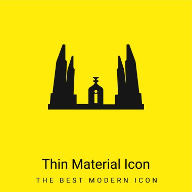 Bangkok Democracy Monument Of Thailand minimal bright yellow material icon clipart