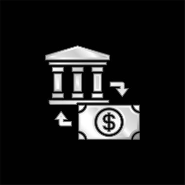 Banka gümüş kaplamalı metalik simge