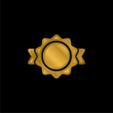 Ödül Kuşağı Altın Kaplama Metal Simge veya logo Vektörü