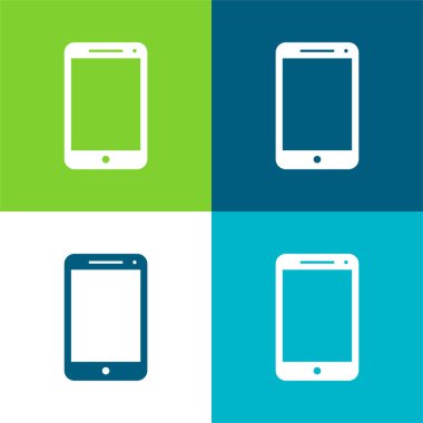 Büyük Ekran Akıllı Telefon Düz Düz Renk en az simge seti