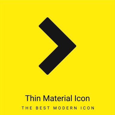 Ok Açı Gösterimi En Küçük Parlak Sarı Madde Simgesi