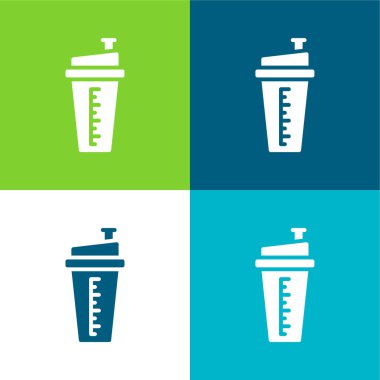 Şişe Düz 4 renk en küçük simge kümesi