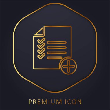 Liste Altın Satır premium logosu ya da simgesi ekle