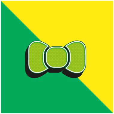 Yeşil ve sarı modern 3d vektör simgesi logosu