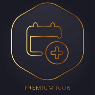 Altın çizgi premium logo veya simge ekle