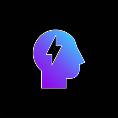 Beyin fırtınası mavi gradyan vektör simgesi