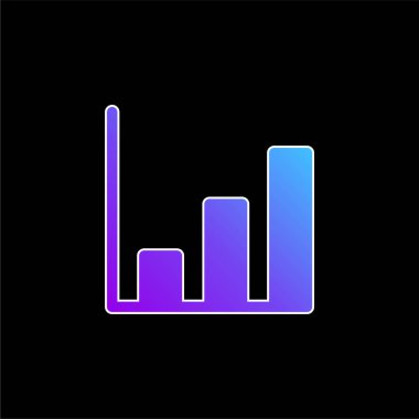 Çubuk Mavi Gradyan vektör simgesi