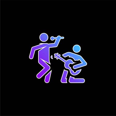 Bant mavi gradyan vektör simgesi