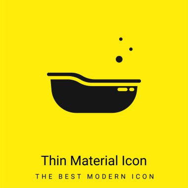 Baby Tub minimal bright yellow material icon clipart