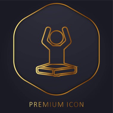 Lotus Konumundaki Çocuk Kollarını esnetmek Gümüş kaplama metalik ikon