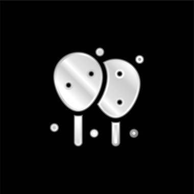 Balonlar gümüş kaplama metalik simge