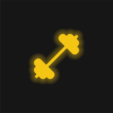 Halter sarısı parlak neon simgesi