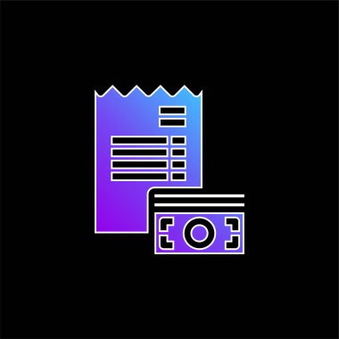 Bill mavi gradyan vektör simgesi