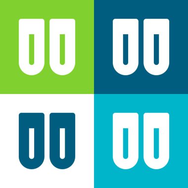 Kan Testi Düz 4 Renk en düşük simge kümesi