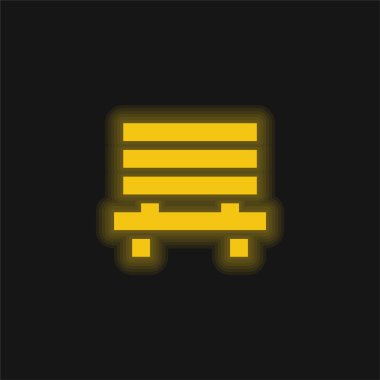 Sarı benç parlayan neon simgesi