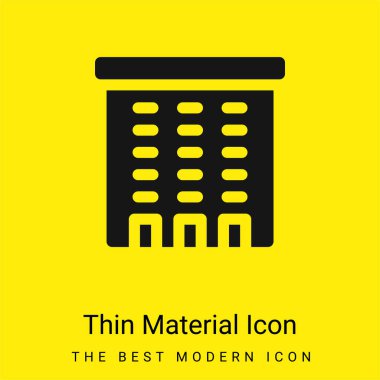 Apartment minimal bright yellow material icon clipart