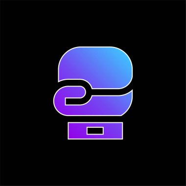 Boks mavi gradyan vektör simgesi