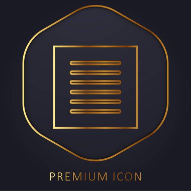 Hizalama altın çizgi premium logo veya simge