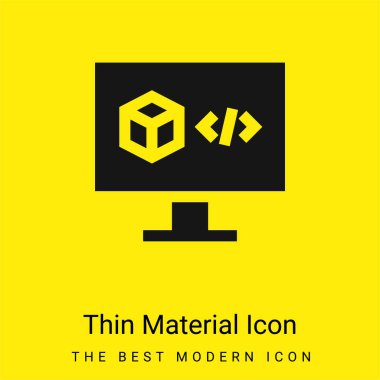 3d Printing Software minimal bright yellow material icon clipart