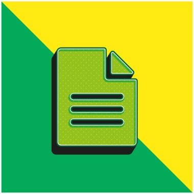 Archive Green and yellow modern 3d vector icon logo clipart
