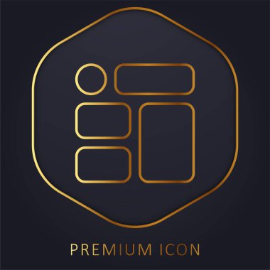 Altın çizgi premium logosunu veya simgesini engeller