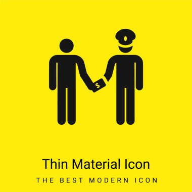 Rüşvet asgari düzeyde parlak sarı madde simgesi