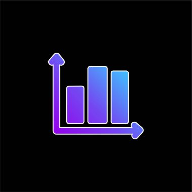 Çubuk mavi grafiksel vektör simgesi