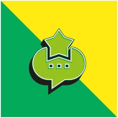 En İyi Yeşil ve Sarı Modern 3D vektör simgesi logosu