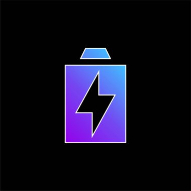 Pil mavi gradyan vektör simgesi