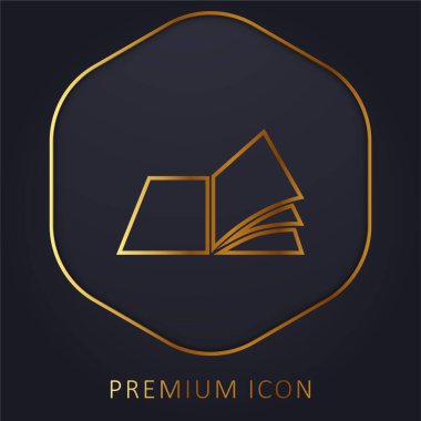 Altın satır premium logosu ya da simgesi