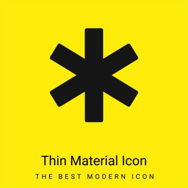 Asterisk en az parlak sarı madde simgesi