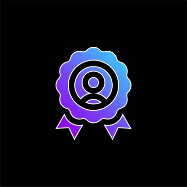 En İyi Çalışan mavi eğimli vektör simgesi