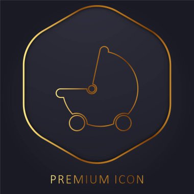 Bebek Black Stroller Taşımacılık Altın Hat prim logosu veya simgesi