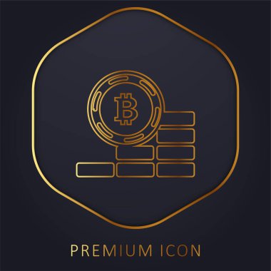 Bitcoin Yükselen Altın Hat prim logosu veya simgesi
