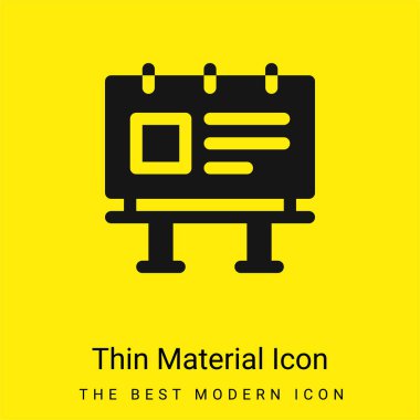 Reklam panosu en az sarı malzeme simgesi