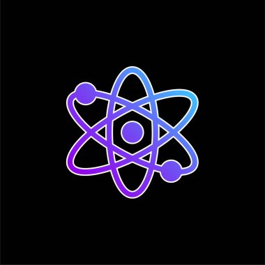 Atom mavi gradyan vektör simgesi