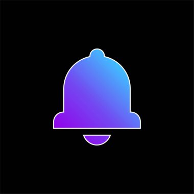 Siyah Zil Mavi Gradyan vektör simgesinin Alarm Sembolü