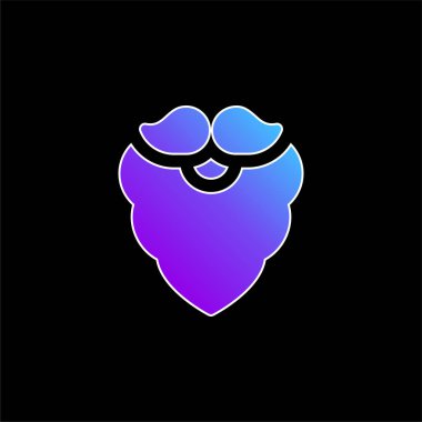 Sakal mavi gradyan vektör simgesi