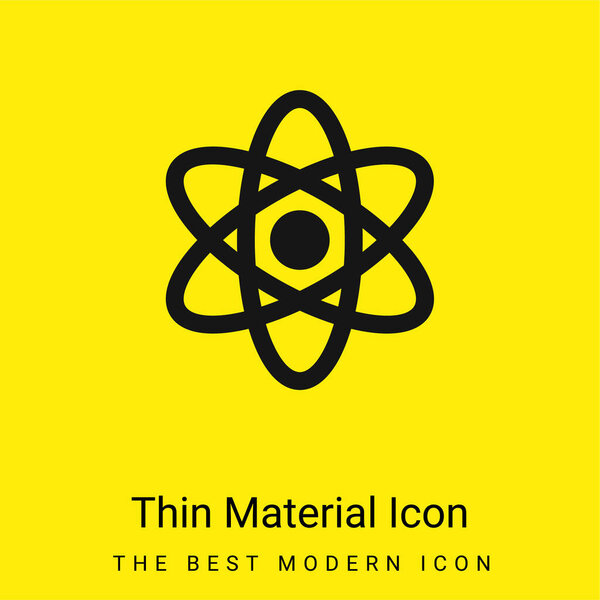 Atom minimal bright yellow material icon