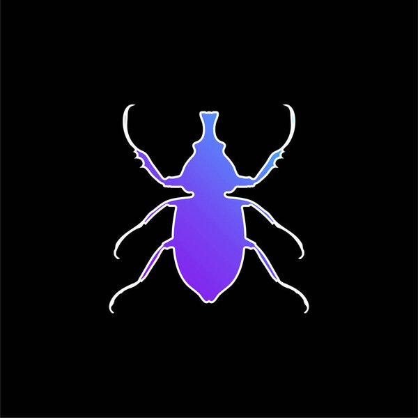 Animal Longhorned Insect Shape blue gradient vector icon